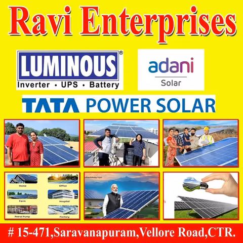 Switch to Solar & Cut Electricity Bills – Ravi Enterprises, Chittoor