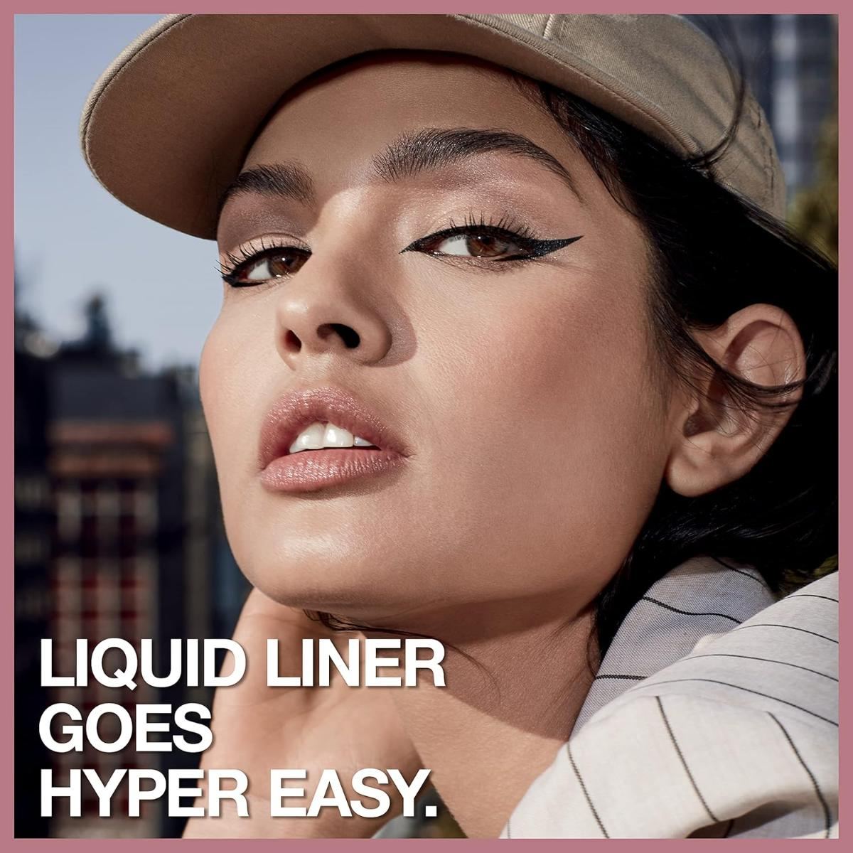 Maybelline Hyper Easy Liquid Pen No-Skip Eyeliner, Satin Finish, Waterproof Formula, Pitch Black