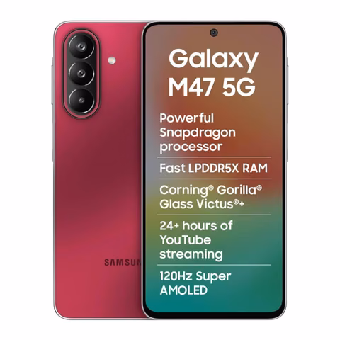 Samsung Galaxy M47 5G (Rogue Red, 8GB RAM, 256GB Storage)