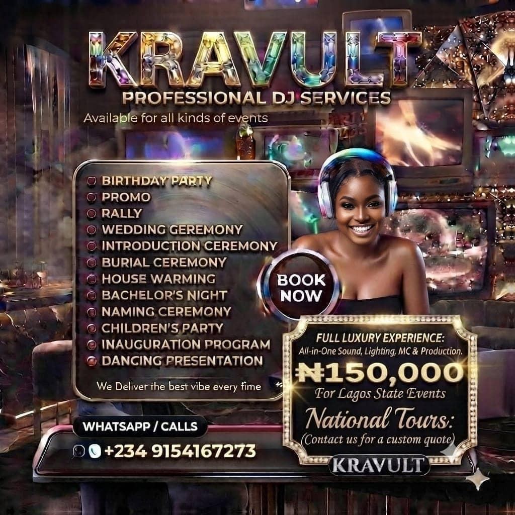 Premier Event DJ Services in Nigeria & UK | Kravult