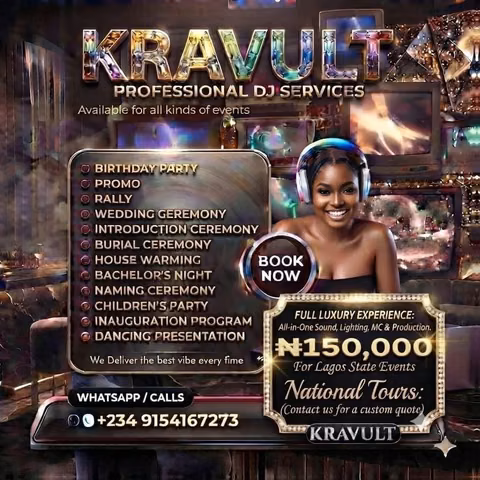 Premier Event DJ Services in Nigeria & UK | Kravult