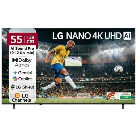 LG 139 cms (55 inches) NU87 AI Series Nano 4K Ultra HD Smart webOS VA LED TV 55NU870BPLA : Amazon.in: Electronics
