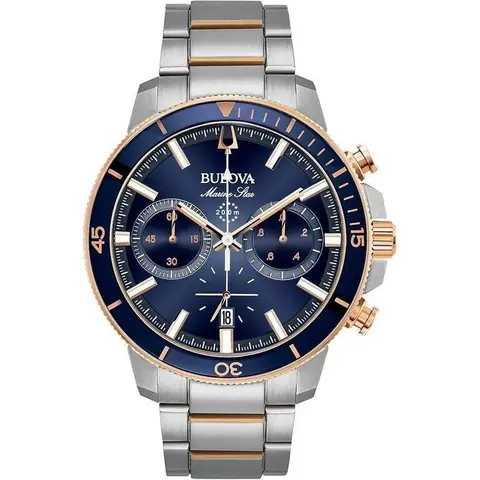 Bulova Men's Marine Star Series C Two-Tone Stainless Steel 6-Hand Chronograph Quartz Watch