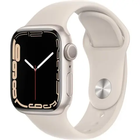 Amazon.com: Apple Watch Series 7 (GPS, 41mm) Starlight Aluminum Case with Starlight Sport Band, Regular (Renewed) : Elec
