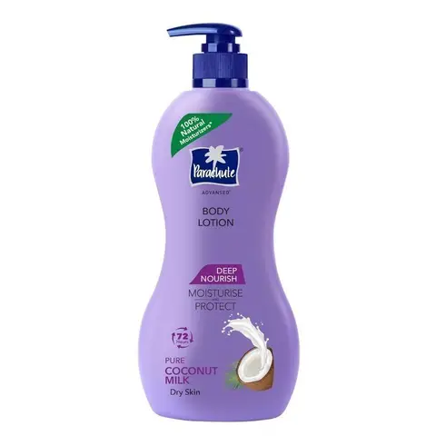 Parachute Advansed Deep Nourish Body Lotion for Women & Men, Dry Skin, 400ml | Pure Coconut Milk, 100% Natural, 72h Mois